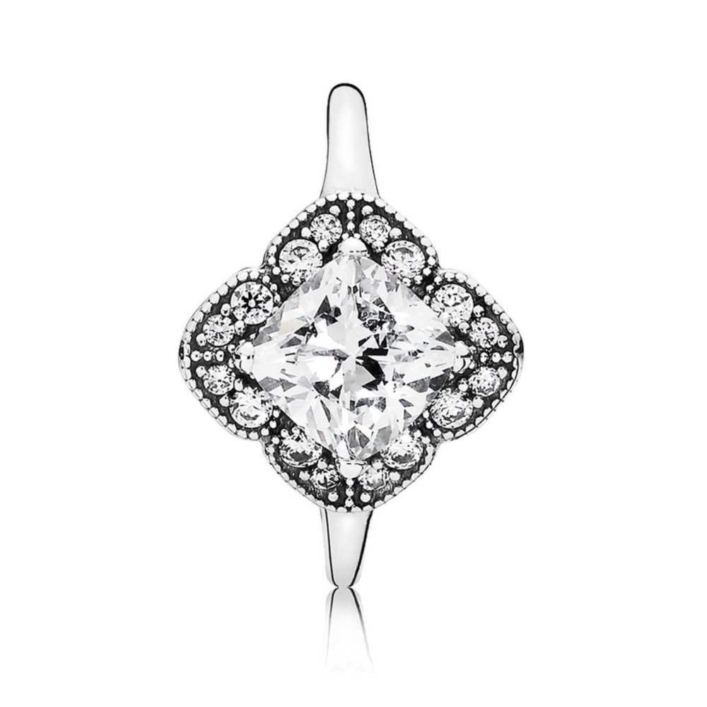 Pandora Crystallised Floral Fancy Ring